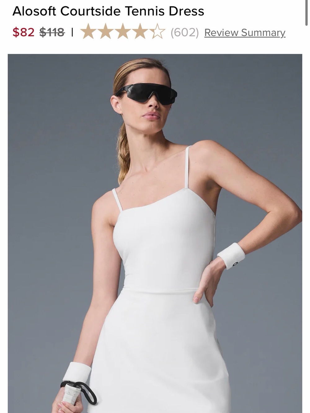 Alo Courtside Tennis Dress - White